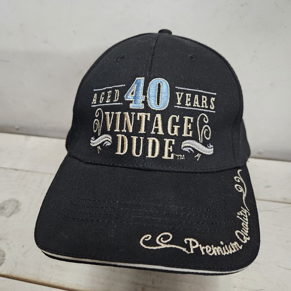 AGED 40 YEARS VINTAGE DUDE Embroidered Strapback Hat Laid Back brand One Size
